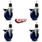 Service Caster 5'' Solid Poly Swivel 1-7/8'' Expanding Stem Caster Set with Brake, 4PK SCC-EX20S514-SPUS-PLB-178-4 - alternate 4